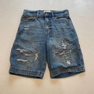 Abercrombie Kids Distressed Denim Shorts Boys Size 9/10 Regular Ripped Jean Shor